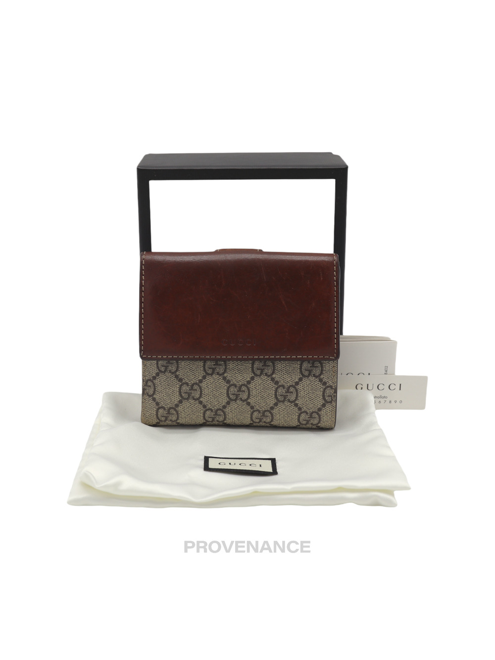 🔴 Gucci GG Supreme Trifold Wallet
